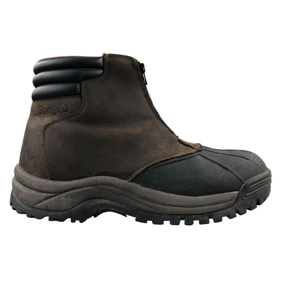 Propet Men\'s Size 11.5 X(3E) Blizzard Mid Zip Brown Leather 3M Insulated Boots main image 7